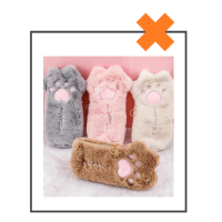 Etui kattenpoot roze fluffy